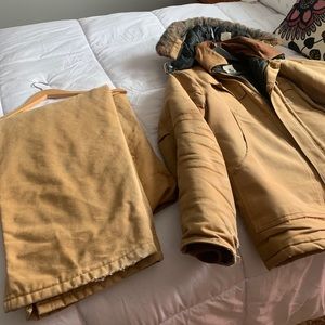 Carhartt Men’s Insulated Bibs and matching Coat